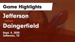 Jefferson  vs Daingerfield Game Highlights - Sept. 4, 2020