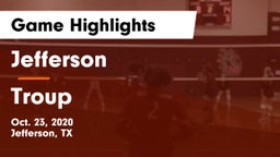 Jefferson  vs Troup  Game Highlights - Oct. 23, 2020