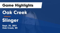 Oak Creek  vs Slinger Game Highlights - Sept. 25, 2021