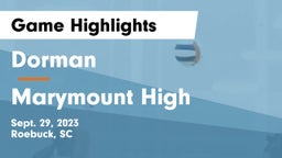 Dorman  vs Marymount High Game Highlights - Sept. 29, 2023