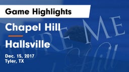 Chapel Hill  vs Hallsville  Game Highlights - Dec. 15, 2017