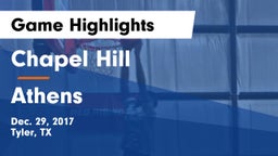 Chapel Hill  vs Athens  Game Highlights - Dec. 29, 2017