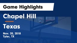 Chapel Hill  vs Texas  Game Highlights - Nov. 20, 2018