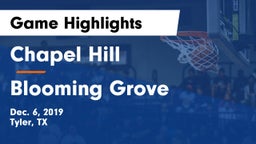 Chapel Hill  vs Blooming Grove Game Highlights - Dec. 6, 2019
