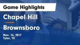 Chapel Hill  vs Brownsboro  Game Highlights - Nov. 16, 2017