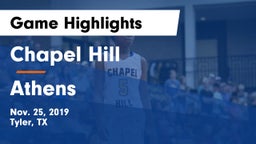 Chapel Hill  vs Athens  Game Highlights - Nov. 25, 2019