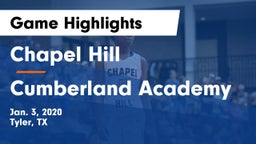 Chapel Hill  vs Cumberland Academy Game Highlights - Jan. 3, 2020