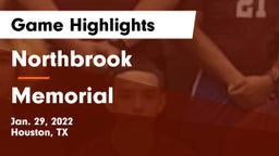 Northbrook  vs Memorial  Game Highlights - Jan. 29, 2022