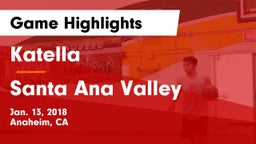 Katella  vs Santa Ana Valley  Game Highlights - Jan. 13, 2018