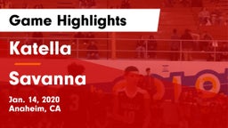 Katella  vs Savanna  Game Highlights - Jan. 14, 2020