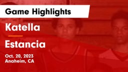 Katella  vs Estancia  Game Highlights - Oct. 20, 2023