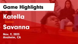 Katella  vs Savanna Game Highlights - Nov. 9, 2023