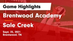 Brentwood Academy  vs Sale Creek  Game Highlights - Sept. 25, 2021