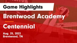 Brentwood Academy  vs Centennial  Game Highlights - Aug. 25, 2022