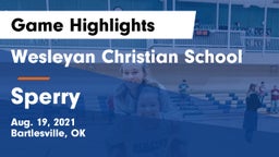 Wesleyan Christian School vs Sperry  Game Highlights - Aug. 19, 2021