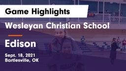 Wesleyan Christian School vs Edison  Game Highlights - Sept. 18, 2021