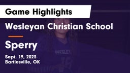 Wesleyan Christian School vs Sperry   Game Highlights - Sept. 19, 2023