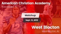 Matchup: American Christian vs. West Blocton  2019