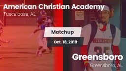 Matchup: American Christian vs. Greensboro  2019