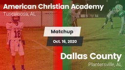 Matchup: American Christian vs. Dallas County  2020