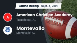 Recap: American Christian Academy  vs. Montevallo  2020