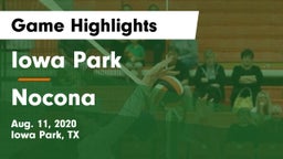 Iowa Park  vs Nocona  Game Highlights - Aug. 11, 2020