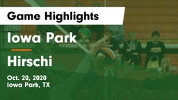 Iowa Park  vs Hirschi  Game Highlights - Oct. 20, 2020