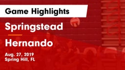 Springstead  vs Hernando  Game Highlights - Aug. 27, 2019