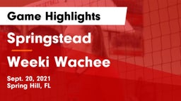 Springstead  vs Weeki Wachee  Game Highlights - Sept. 20, 2021