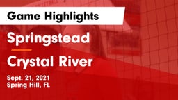 Springstead  vs Crystal River  Game Highlights - Sept. 21, 2021