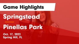 Springstead  vs Pinellas Park  Game Highlights - Oct. 17, 2022