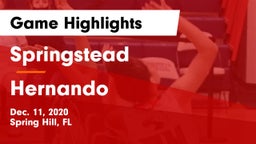 Springstead  vs Hernando  Game Highlights - Dec. 11, 2020