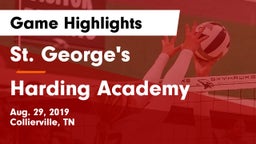 St. George's  vs Harding Academy Game Highlights - Aug. 29, 2019
