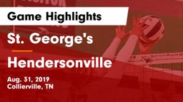 St. George's  vs Hendersonville Game Highlights - Aug. 31, 2019
