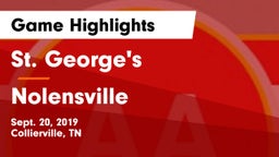 St. George's  vs Nolensville  Game Highlights - Sept. 20, 2019