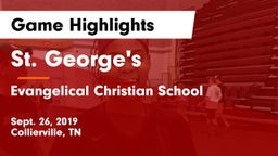 St. George's  vs Evangelical Christian School Game Highlights - Sept. 26, 2019