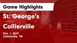 St. George's  vs Collierville  Game Highlights - Oct. 1, 2019