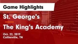 St. George's  vs The King's Academy Game Highlights - Oct. 22, 2019