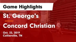 St. George's  vs Concord Christian  Game Highlights - Oct. 22, 2019