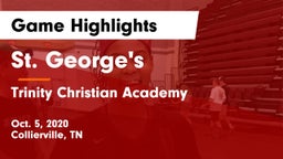 St. George's  vs Trinity Christian Academy  Game Highlights - Oct. 5, 2020