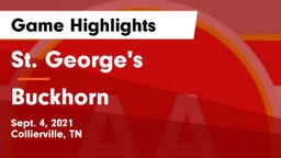 St. George's  vs Buckhorn  Game Highlights - Sept. 4, 2021