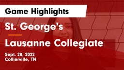 St. George's  vs Lausanne Collegiate  Game Highlights - Sept. 28, 2022