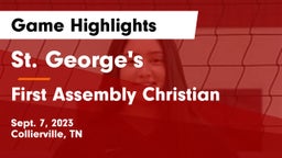 St. George's  vs First Assembly Christian  Game Highlights - Sept. 7, 2023