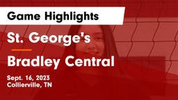 St. George's  vs Bradley Central  Game Highlights - Sept. 16, 2023