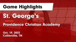 St. George's  vs Providence Christian Academy  Game Highlights - Oct. 19, 2023