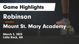 Robinson  vs Mount St. Mary Academy Game Highlights - March 3, 2023