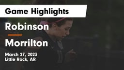 Robinson  vs Morrilton  Game Highlights - March 27, 2023