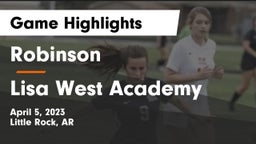 Robinson  vs Lisa West Academy Game Highlights - April 5, 2023