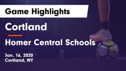 Cortland  vs Homer Central Schools Game Highlights - Jan. 16, 2020