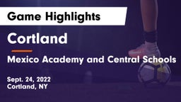 Cortland  vs Mexico Academy and Central Schools Game Highlights - Sept. 24, 2022